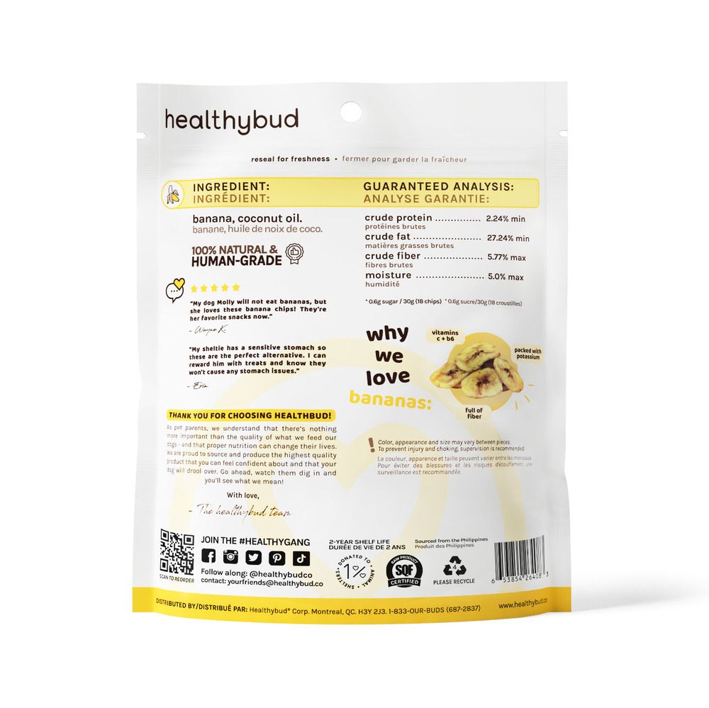 Healthybud™ Banana Chip Treats for Dogs 5.3 oz-2