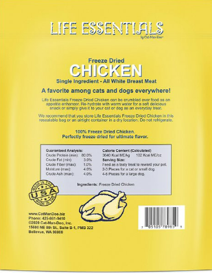 Cat-Man-Doo™ Life Essentials Freeze-Dried Chicken Cat Treats 2 Oz